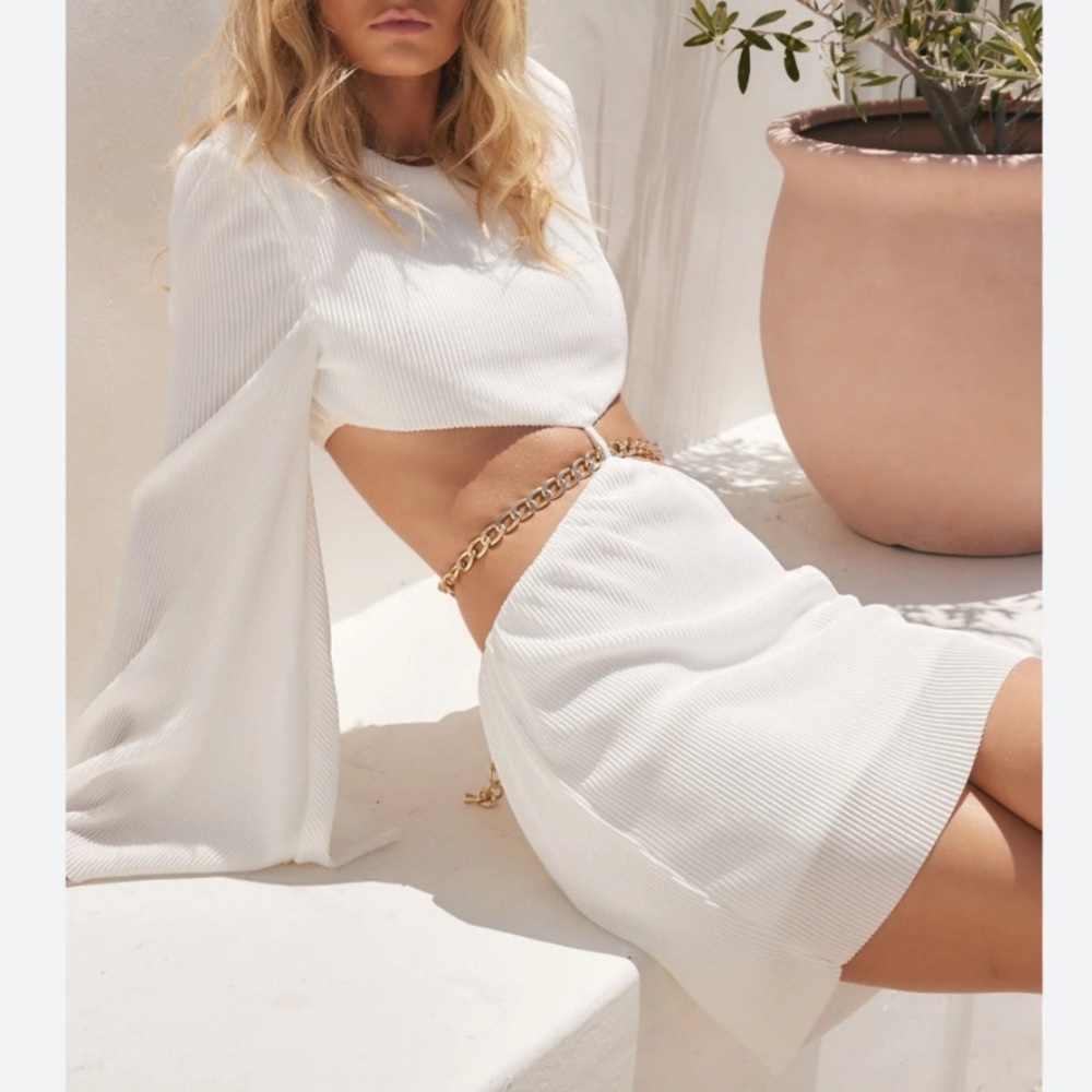 12th Tribe | NWT Small Greatest Hits Plisse Mini Dress